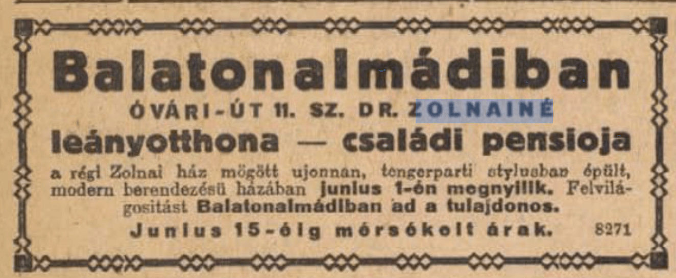Zolnai penzió